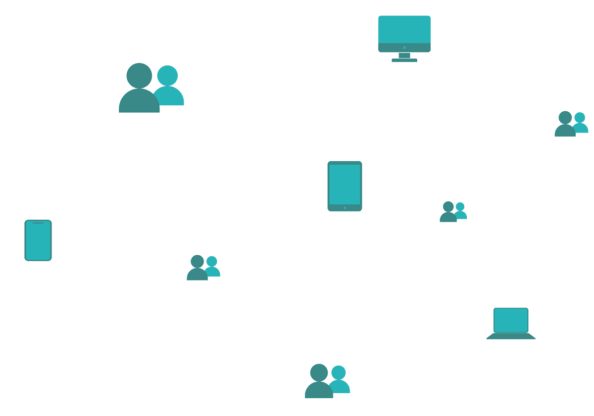 Network connectivity visualization showing interconnected nodes